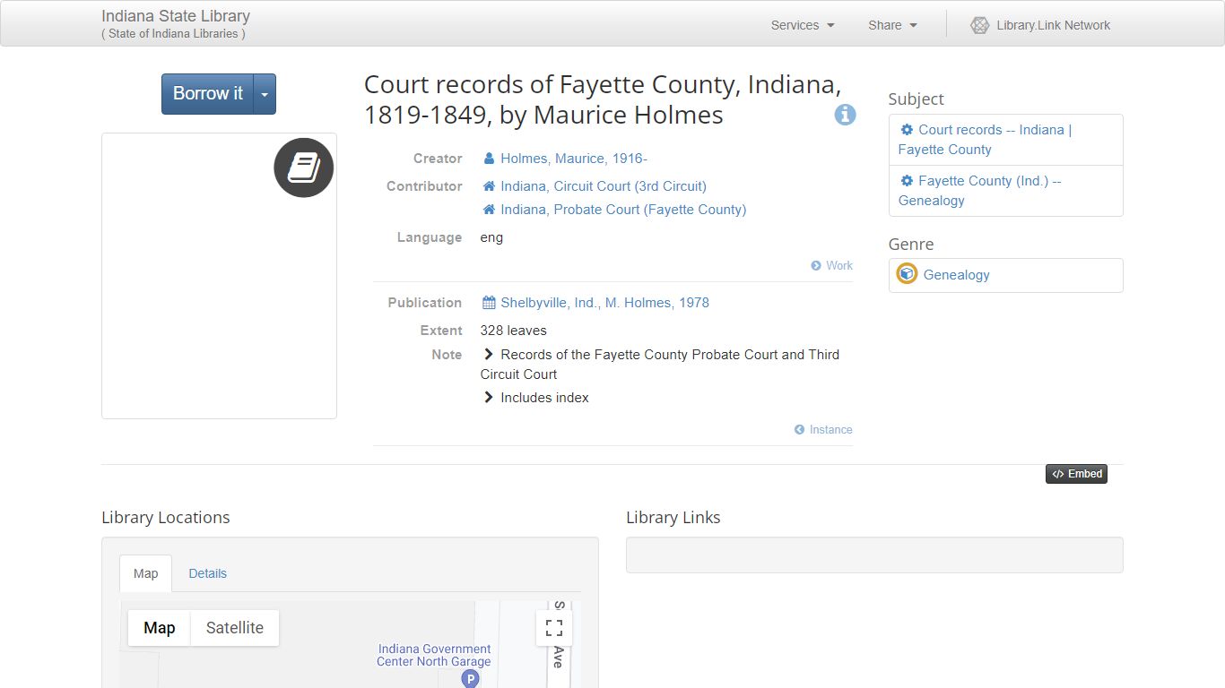 Court records of Fayette County, Indiana, 1819-1849 - Indiana State Library